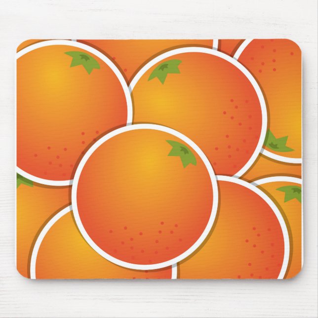 Funky oranges mouse pad (Front)