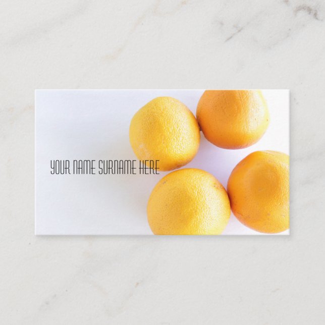 Funky Oranges Organic Feel Business Card (Front)