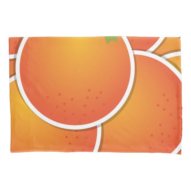 Funky oranges pillowcase (Front)