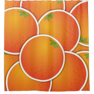 Funky oranges shower curtain