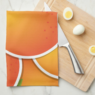 Funky oranges tea towel