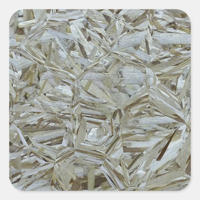 Funky OSB Texture Construction Chipwood Square Sticker (Front)