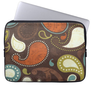 Funky Paisley Texture Laptop Sleeve
