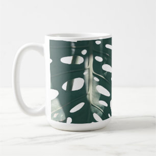 Funky Pale Green Swiss Cheese Plant Coffee Mug