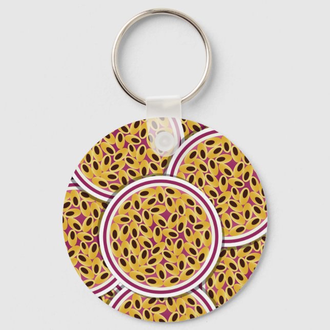Funky Passion fruit Key Ring (Front)
