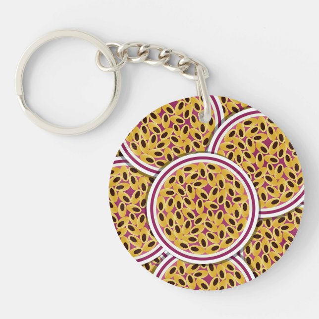 Funky passion fruit key ring (Front)