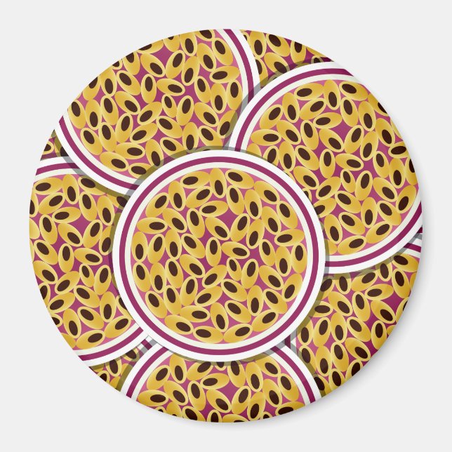 Funky passion fruit magnet (Front)
