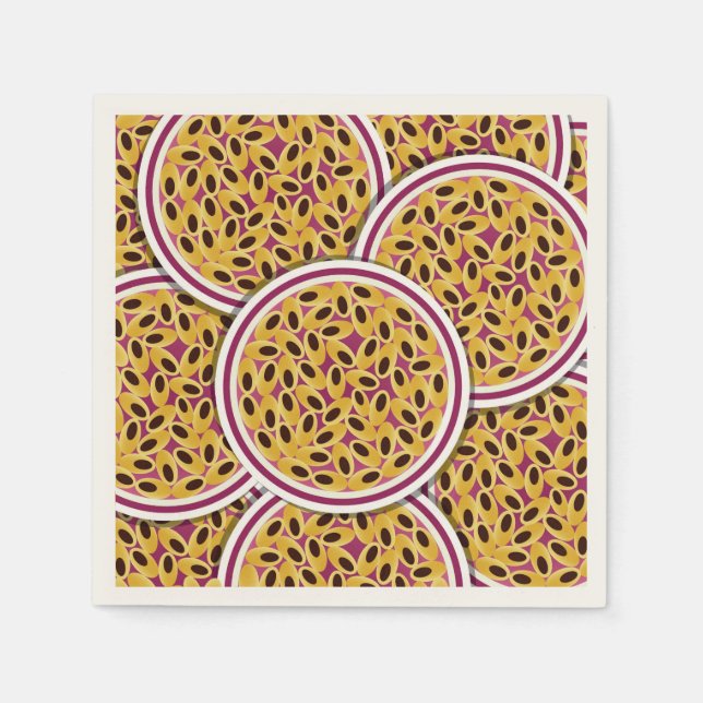 Funky passion fruit napkin (Front)