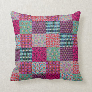 Funky Pattern Patchwork Quilt Pillow by KCS