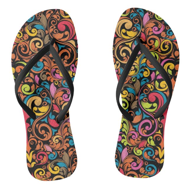 Funky pattern thongs (Footbed)