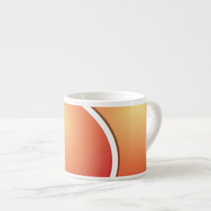 Funky peach espresso cup