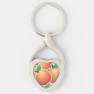 Funky peach key ring