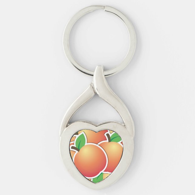 Funky peach key ring (Front)