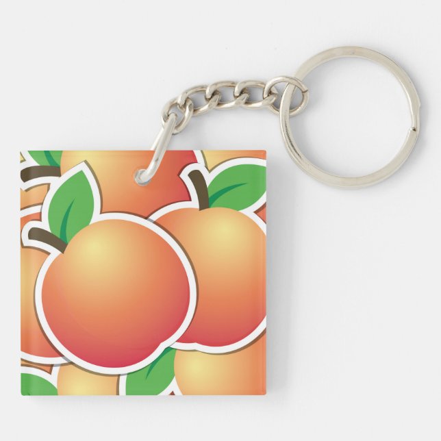 Funky peach key ring (Back)