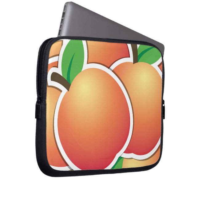 Funky peach laptop sleeve (Front Right)