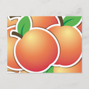 Funky peach postcard