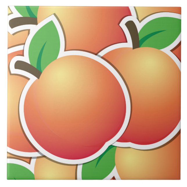 Funky peach tile (Front)