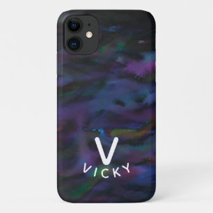 Funky personalised abstract smokey water colour iPhone 11 case
