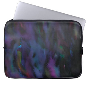 Funky personalized abstract smokey water color    laptop sleeve
