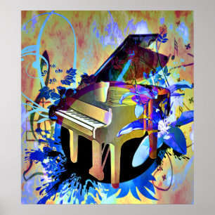 Funky Piano Poster