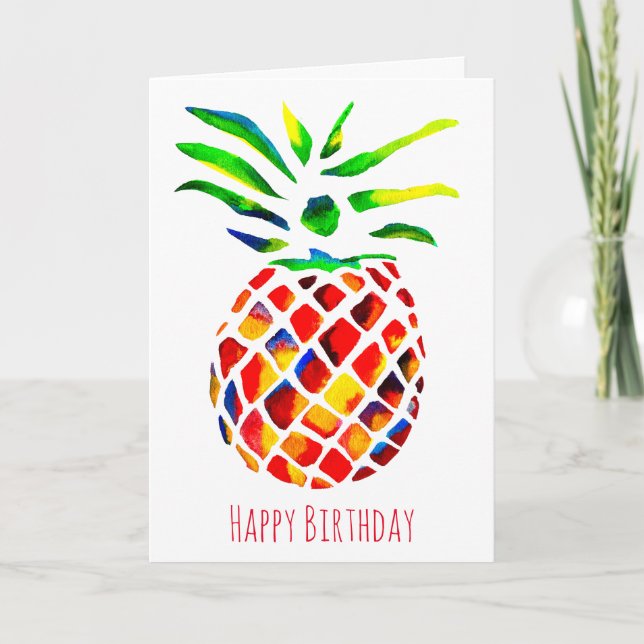Funky pineapple art card (Front)