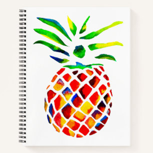 Funky pineapple art notebook