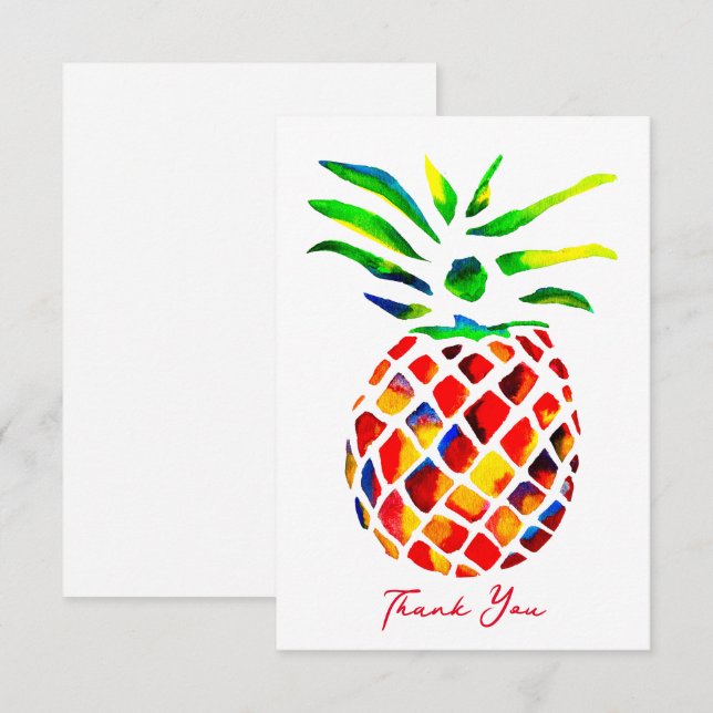Funky pineapple cool art card (Front/Back)