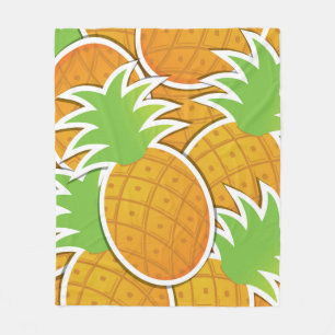 Funky pineapple fleece blanket