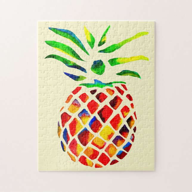 Funky pineapple jigsaw puzzle (Vertical)