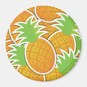 Funky pineapple magnet
