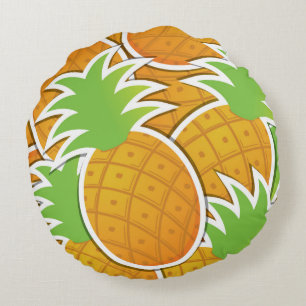 Funky pineapple round cushion