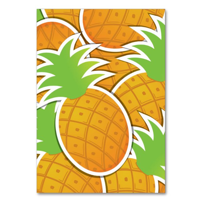 Funky pineapple table number (Front)