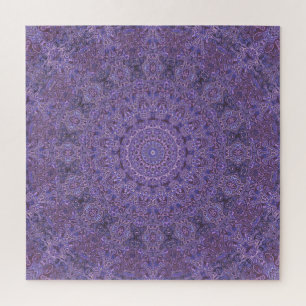 Funky Pink and Purple Mandala Jigsaw Puzzle