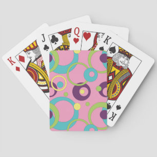 Funky Pink Circles Classic Playing Cards