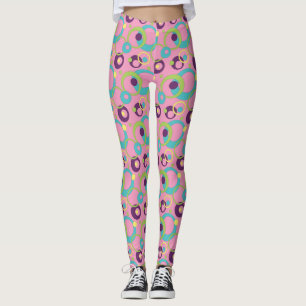 Funky Pink Circles Leggings