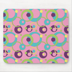 Funky Pink Circles Mousepad