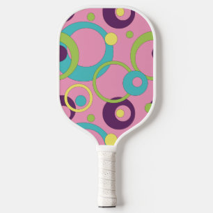 Funky Pink Circles Pickleball Paddle