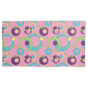 Funky Pink Circles Pillow Case
