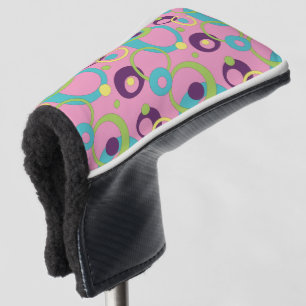 Funky Pink Circles Putter Cover
