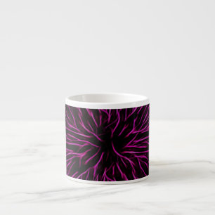 Funky Pink Fire Flower Abstract Espresso Cup
