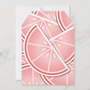 Funky pink grapefruit wedges