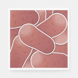 Funky pink potato napkin