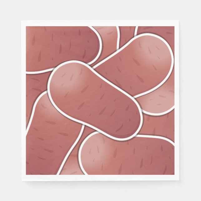 Funky pink potato napkin (Front)