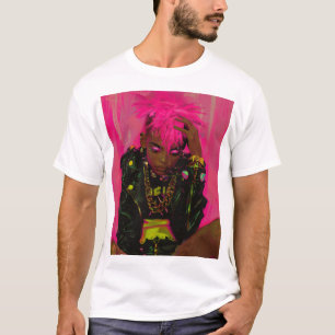 Funky Pink Punk Personalised T-Shirt with AR-45 De