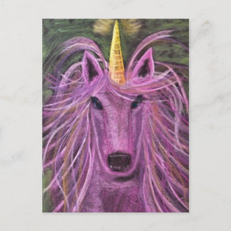 Funky Pink unicorn Postcard