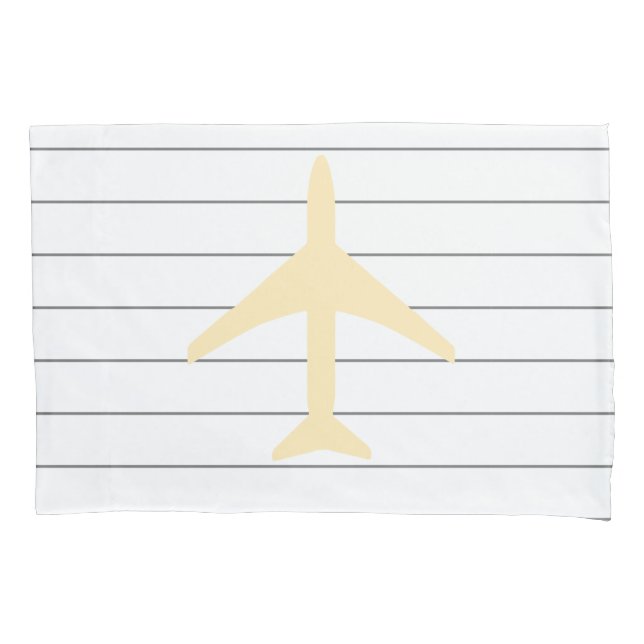 Funky Plane Aeroplane Pilot Aviation Flying Pillowcase (Front)