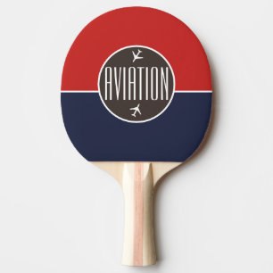 Funky Plane Aeroplane Pilot Aviation Flying Ping Pong Paddle