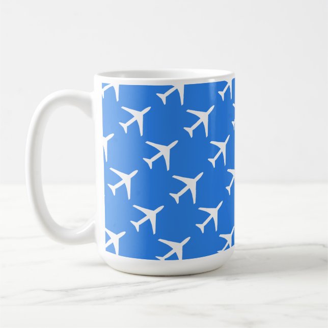 Funky Plane Aeroplane Pilot Aviation Flying Sky Coffee Mug (Left)