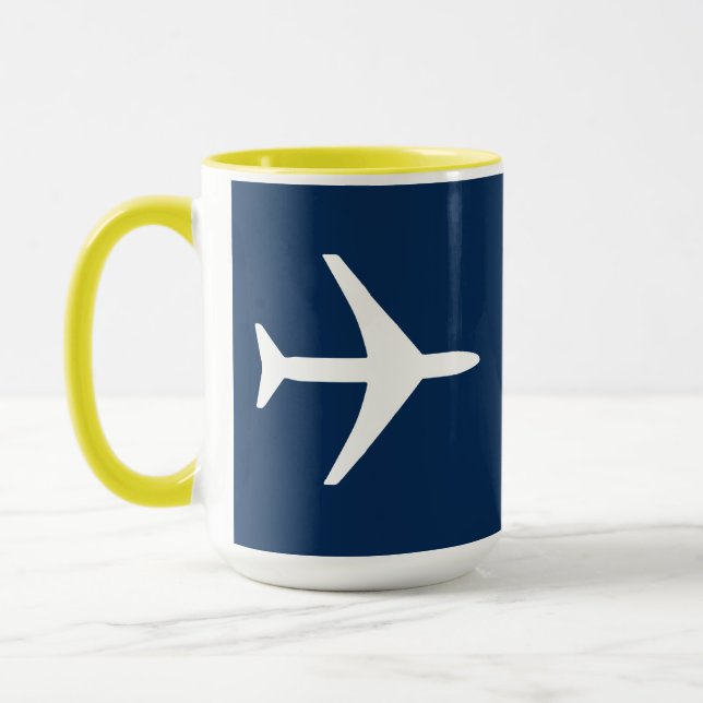 Funky Plane Aeroplane Pilot Aviation Flying Sky Mug (Left)