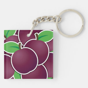 Funky plum key ring
